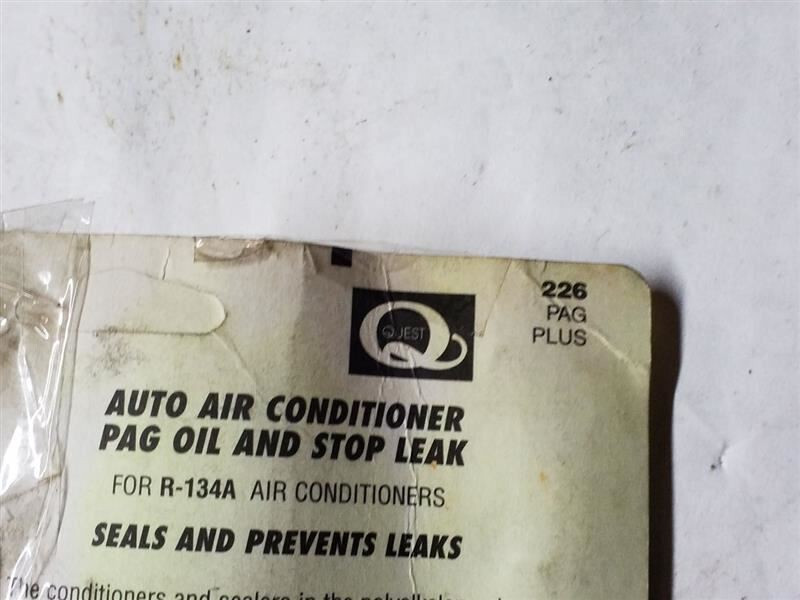 Quest PAG PLUS R-134a Auto Air Conditioner PAG Oil and Stop