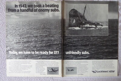 1/1983 PUB LOCKHEED ASW S-3A VIKING P-3C ORION BATTLE OF ATLANTIC SUBMARINE AD