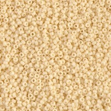 Miyuki Round Seed Beads Size 15/0 Opaque Dark Cream 8.2GM-Tube 15-492 
