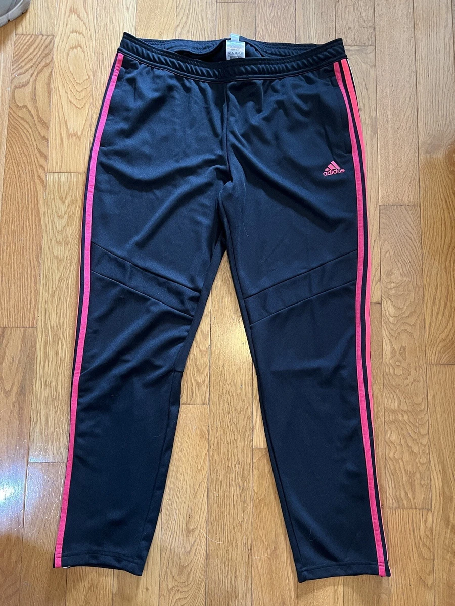 Adidas womens track pants Relaxed Fit Athletic pink Stripes size