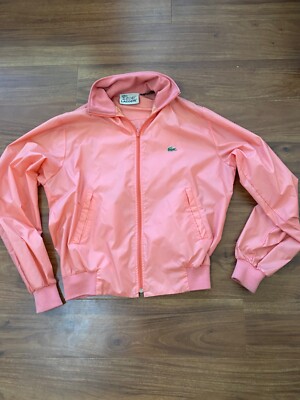 Lacoste Windbreaker Jacket Men's Large salmon 1980's Alligator, Izod Partner