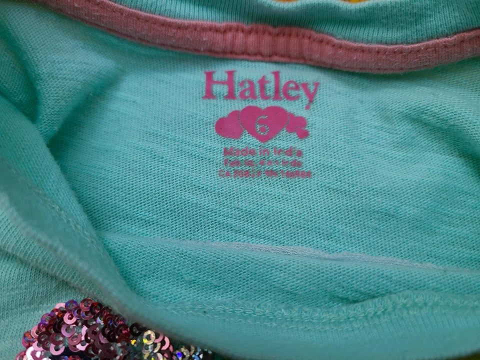 Hatley Fierce Jungle Cat галстук спереди футболка синяя аппликация блестки для девочек размер 6 лет - Изображение 3 из 4