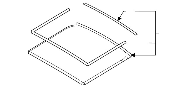 New Genuine Volvo V60 Rear Upper Sunroof Glass Panel 2019-2025  