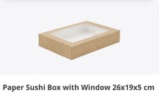 50 Paper Sushi Box with Window 26x19x5