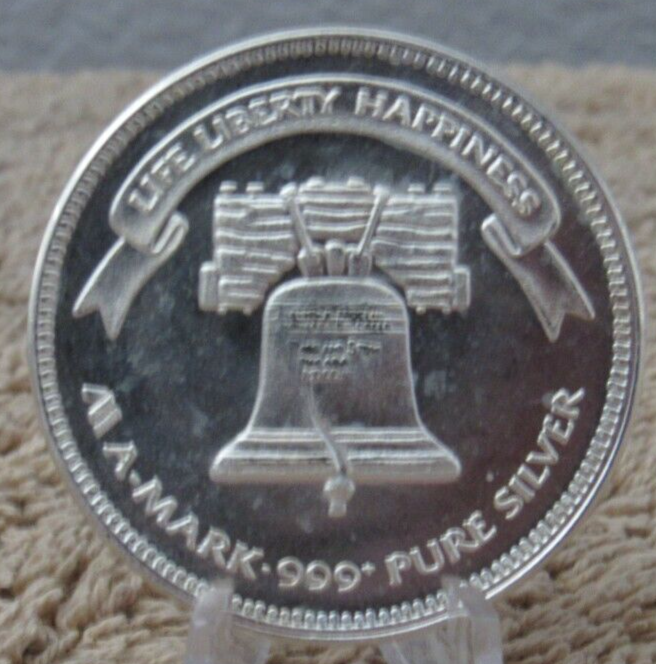1988 A-Mark Liberty Silver 1 Troy Oz. .999 Silver Round | eBay