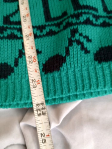 Retro 80s Rare Chunky Knit Novelty Sweater Energie Jazz Club Musical Notes VTG - Picture 5 of 7
