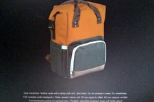 Backpack Cooler Built-in Bottle Opener Rolltop Orange Black NEW
