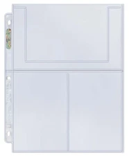 (100) Ultra Pro 4x6 Photo Postcard 3-Pocket Album Pages 4 x 6 Binder Sheets