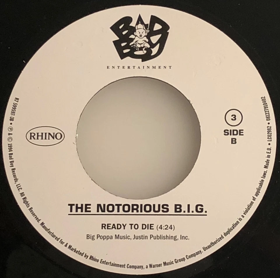 The Notorious B.I.G. / Warning & Ready To Die / Bad Boy 2019 45rpm / Mint - Image 4 of 4