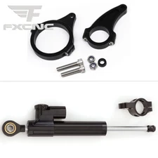 FXCNC CNC Wolf 11inch Steering Damper Kit Bracket Mount For Wolf King GT Scooter