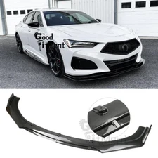 For Acura TLX 2018 2019 -2021 Carbon Fiber Front Bumper Lip Spoiler Splitter Kit