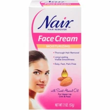 Nair Moisturizing Facial Hair Removal Cream, #1 Depilatory Cream Face, 2 Oz ..+