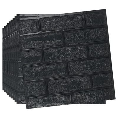 10PCS 3D Selbstklebend Tapeten Steinoptik Ziegelstein Wandpaneele Wandaufkleber