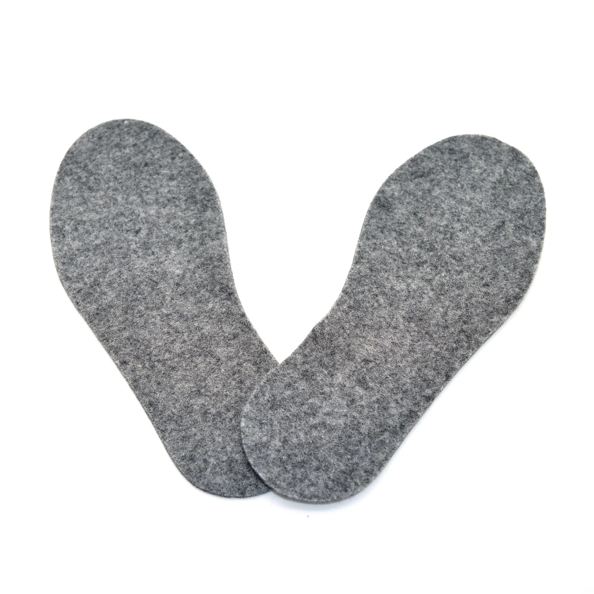 100 Felt Insole for Boots Comfy Unisex Shoes Inserts for Mens Womens Size 3 13