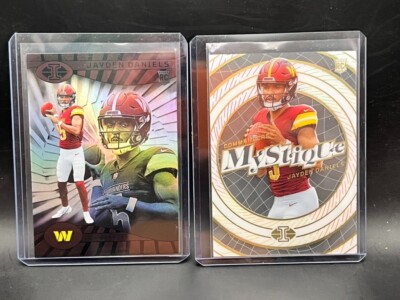 2024 Jayden Daniels Rookie Mystique #4 and Rookie Illusions #93 RC Commanders