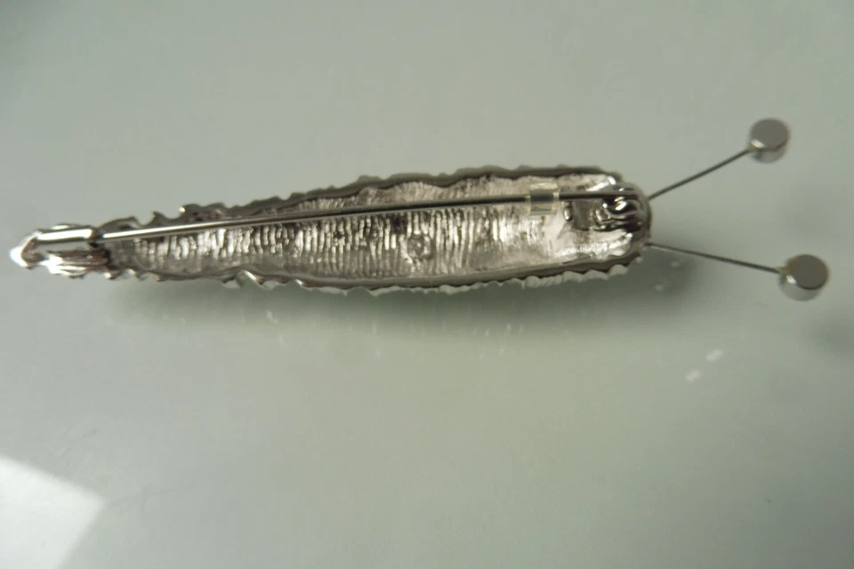 Belle Broche À Pin'S Argentée, Scarabée Pierre Lang ! - Photo 3/4