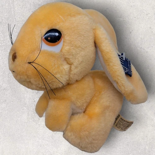 Vtg Applause Bunny Rabbit Orange Toy Knickerbocker Stuffed Animal 1982