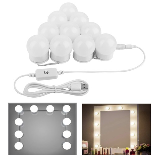 LED-Spiegelleuchten Kit – 3 Farbtemperaturen, 10 Helligkeitsstufen Für Perfektes Make-up