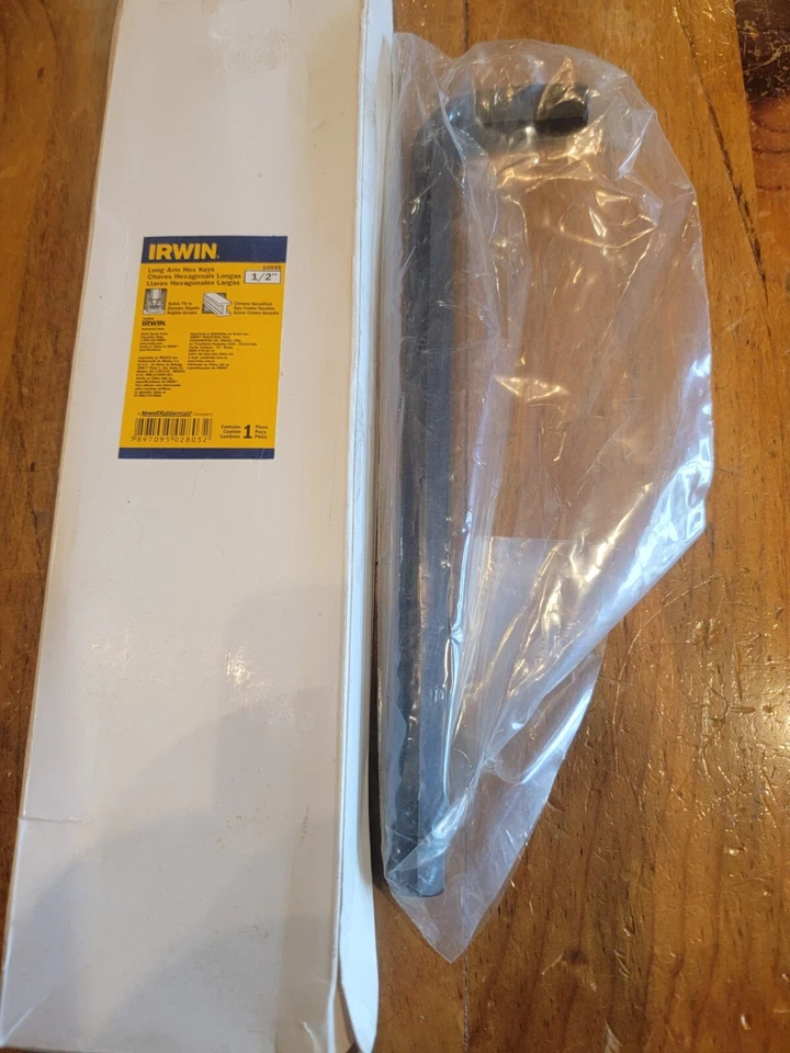 Irwin 1/2" x 9" Long Hex Key Wrench 10595 USA - Image 2 of 3