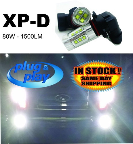 H-10 High Power 80W Cree LED Fog Bulbs 6000K pair, fits FORD F-150 2006~2017 - Picture 5 of 5
