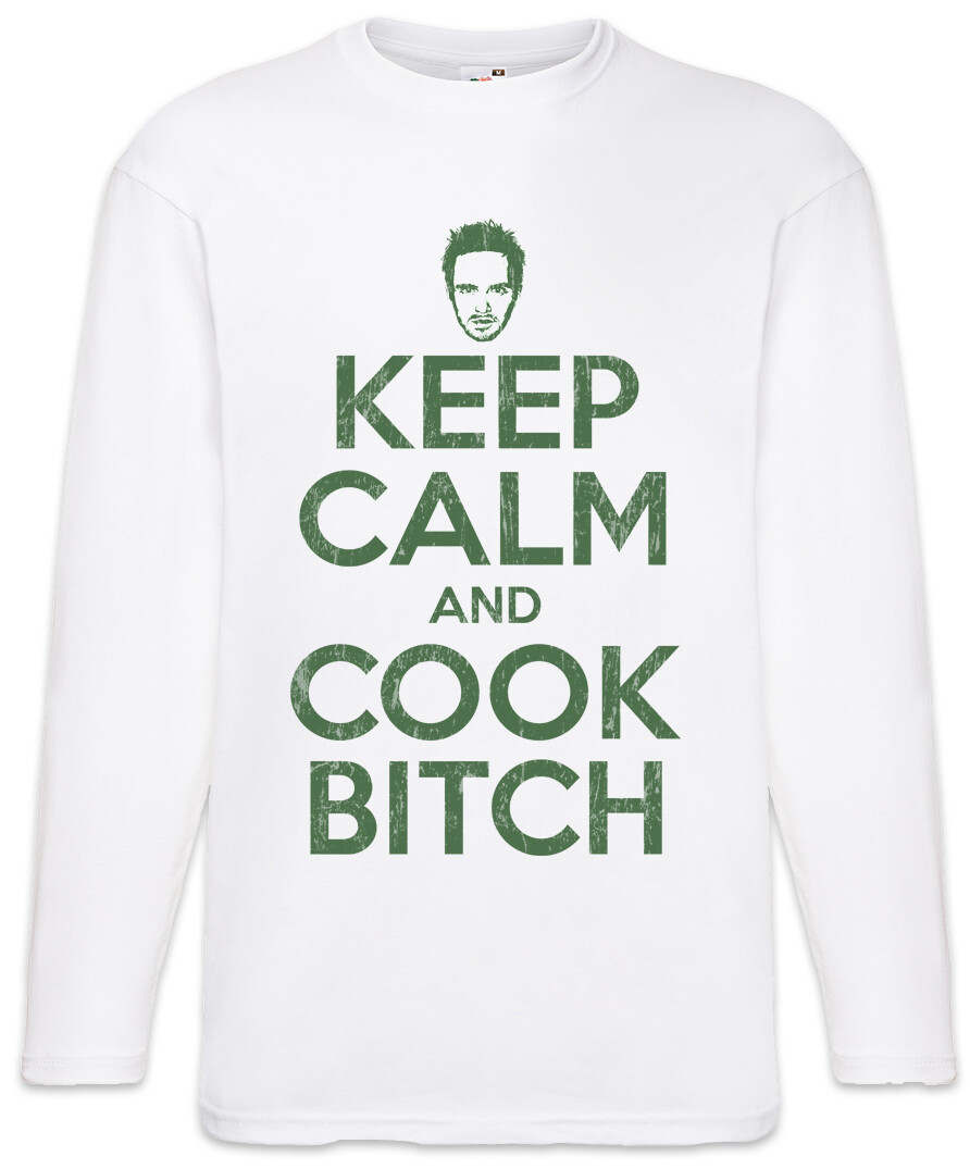ALTRA T shirt manica lunga uomo Keep Calm And Cook B cuoco chef Breaking Jesse divertente bagno