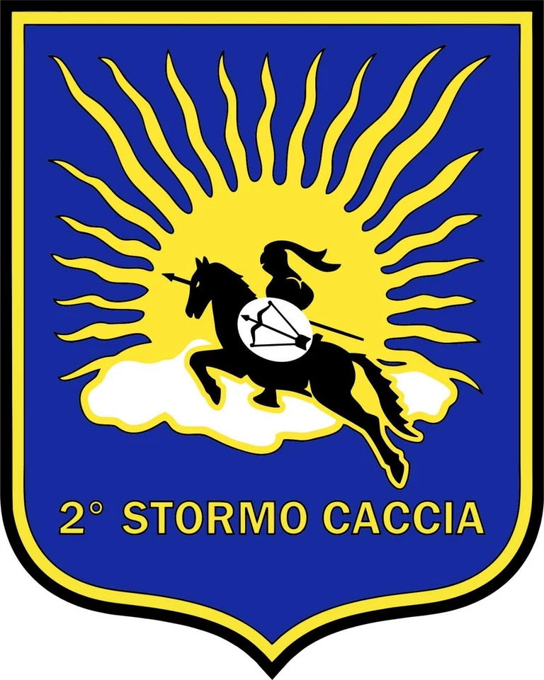 Stickers Adesivo 2° Stormo Caccia Aeronautica Militare(Araldica-Militaria)