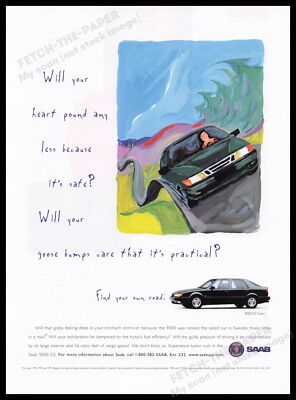 Saab 9000 CS Car 1990s Print Advertisement Ad 1996 Goosebumps