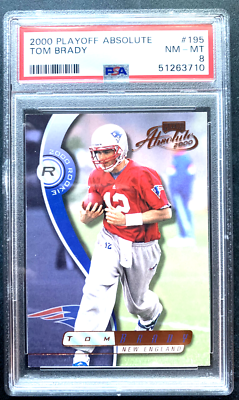 2000 Playoff Absolute Tom Brady RC /3000 PSA 8 NM-MT Patriots Bucs 2000 Playoff Absolute Tom Brady RC /3000 PSA 8 NM-MT Patriots Bucs