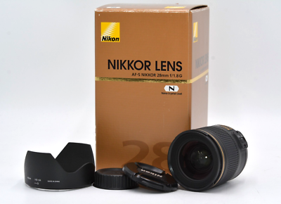 28mm NIKKOR AF-S Nikon フード付 f/1.8G 28mm NIKKOR AF-S 美品Nikon f/1.8 {67} Lens Autofocus G レンズ(単焦点)