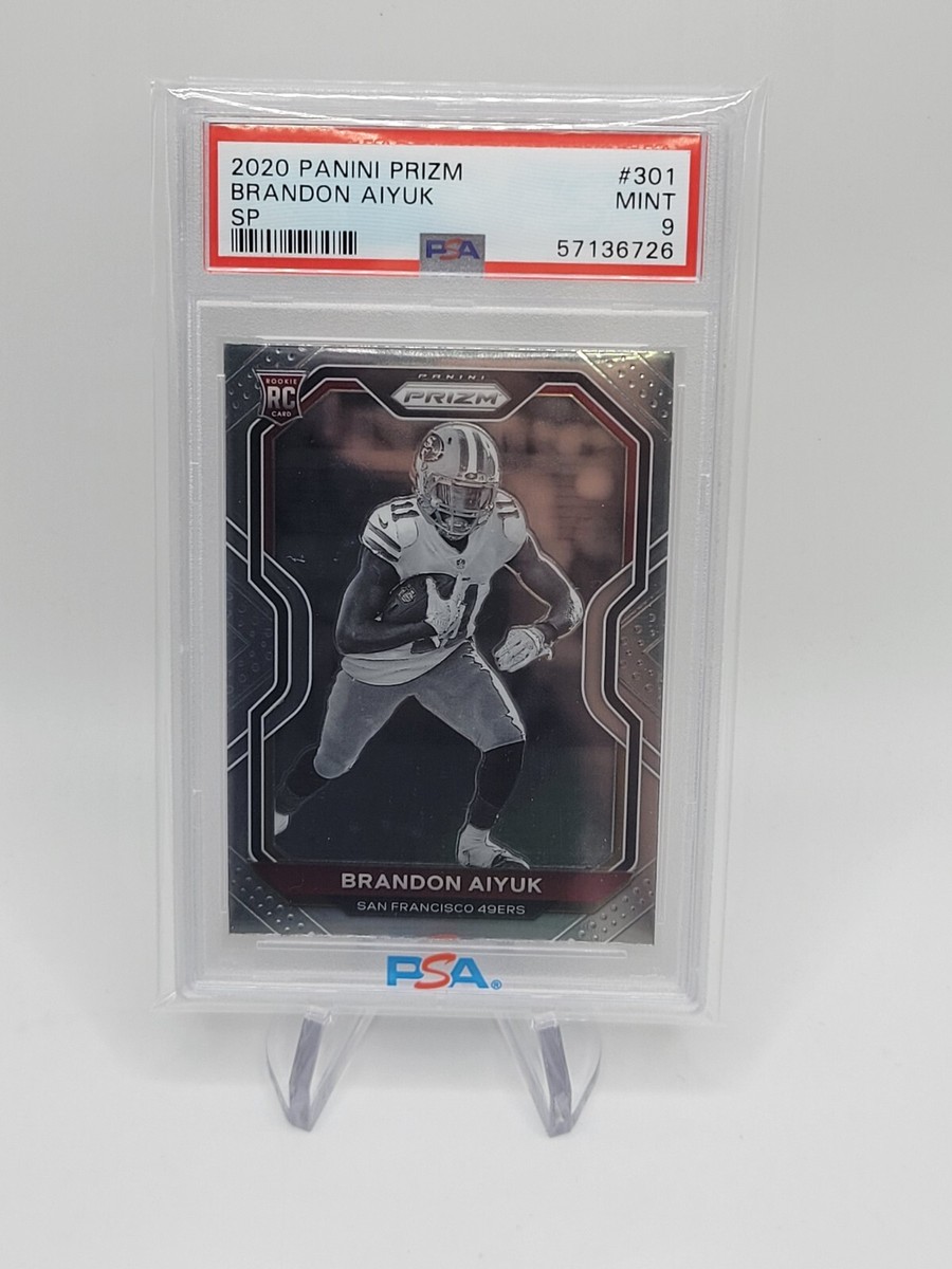 2020 Panini Prizm #301 Brandon Aiyuk Negative SP Rookie RC PSA 9