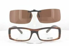 Custom Made for PRADA VPR21L-54X17 Polarized Clip-On Sunglasses (Eyeglasses Not 
