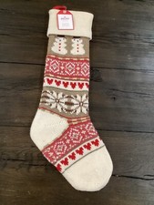 Pottery Barn Kids Snowman Classic Fair Isle Christmas Stocking NO MONO