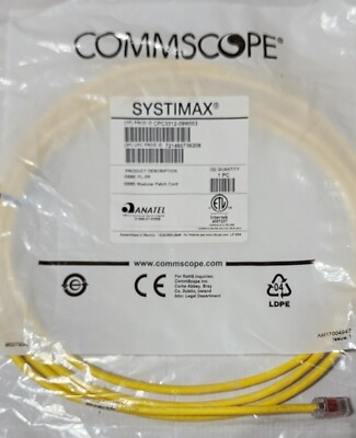 Commscope SYSTIMAX GS8E-YL-3M Modular Patch cord Yellow Cat6