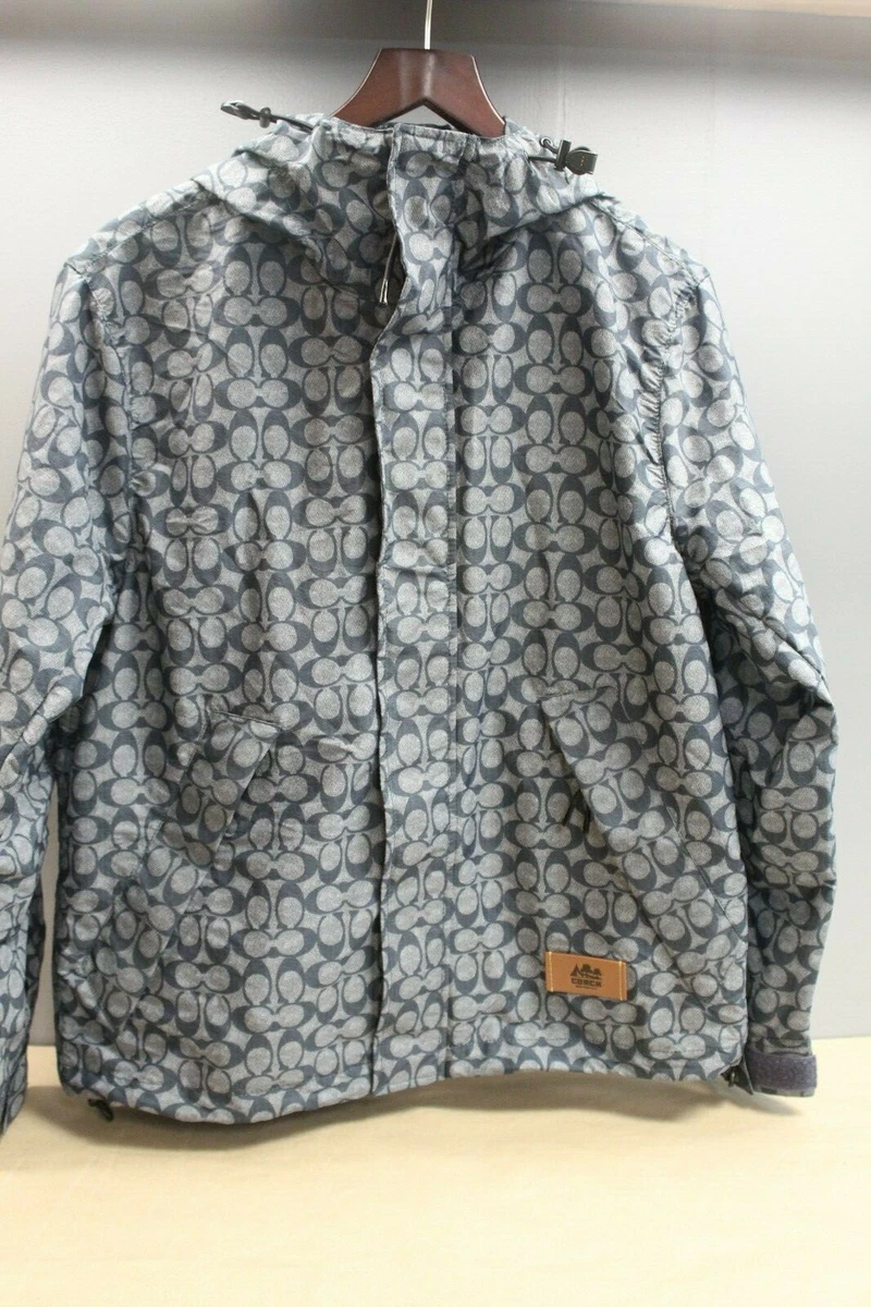 Coach Packable Windbreaker Jacket Size:46 Color:Chambray Signature (MSRP  $495) | eBay