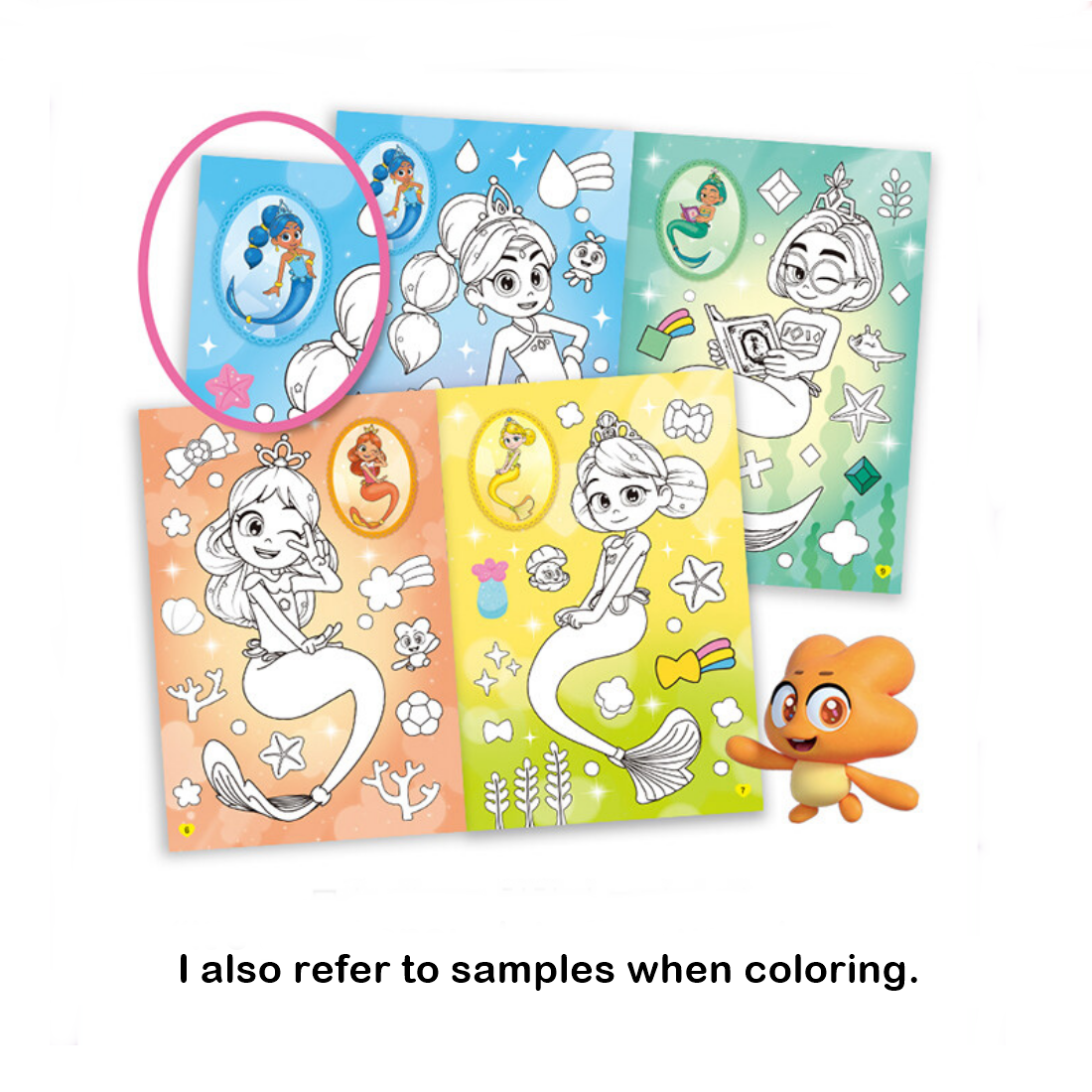 Rainbow Bubblegem Princess Mermaid Mini Sticker Coloring Book Travel ...