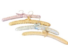 Satin Covered Padded Hangers 4 Pastels
