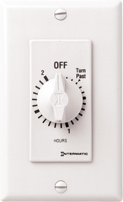 2-Hour Spring-Loaded Wall Timer - Automatic Shut-Off for Fans & Lights