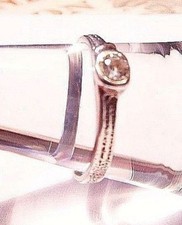 Vintage Sterling silver delicate cz ring sz 7 3/4 Dainty and pretty