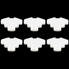 NEW (6) White Pearloid Rotomatic Buttons For Grover Tuners Imperial Keys Style