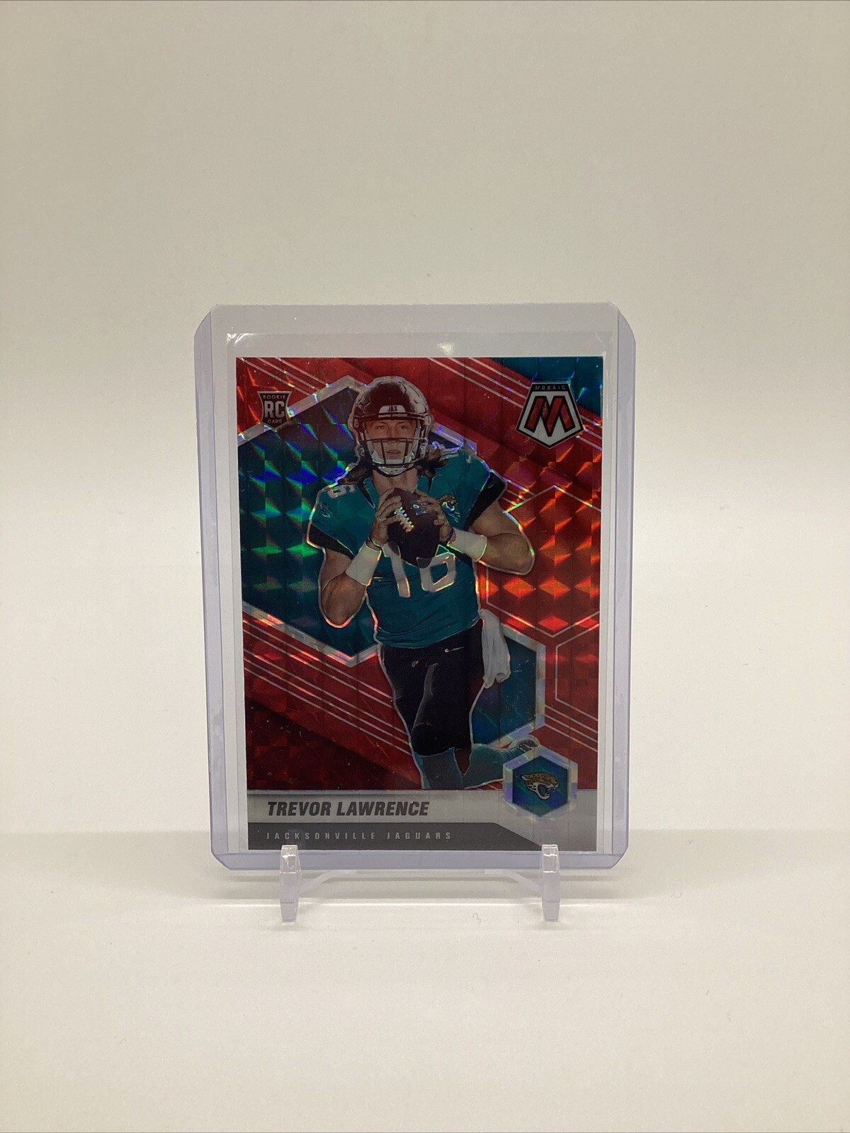 TREVOR LAWRENCE  2021 Panini MOSAIC RED CAMO Fanatics Excl SSP Rookie RC #301