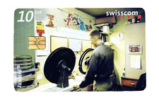 Taxcard 10 CHF Swisscom Collect Swiss Phone Card Projectionist Langenthal, 2003