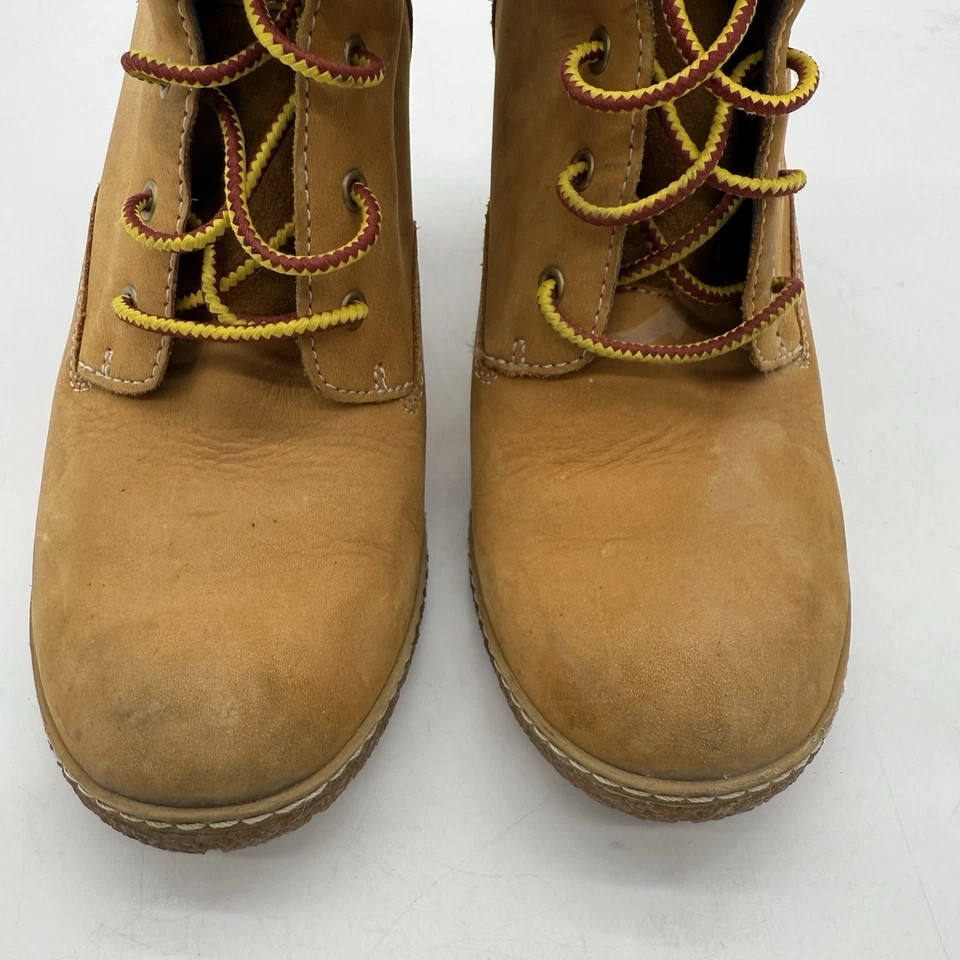 Timberland Tillston Trigo Nubuck Cuero Bombas Botas Con Cordones Para Mujer Talla 7.5 Foto 4 de 4