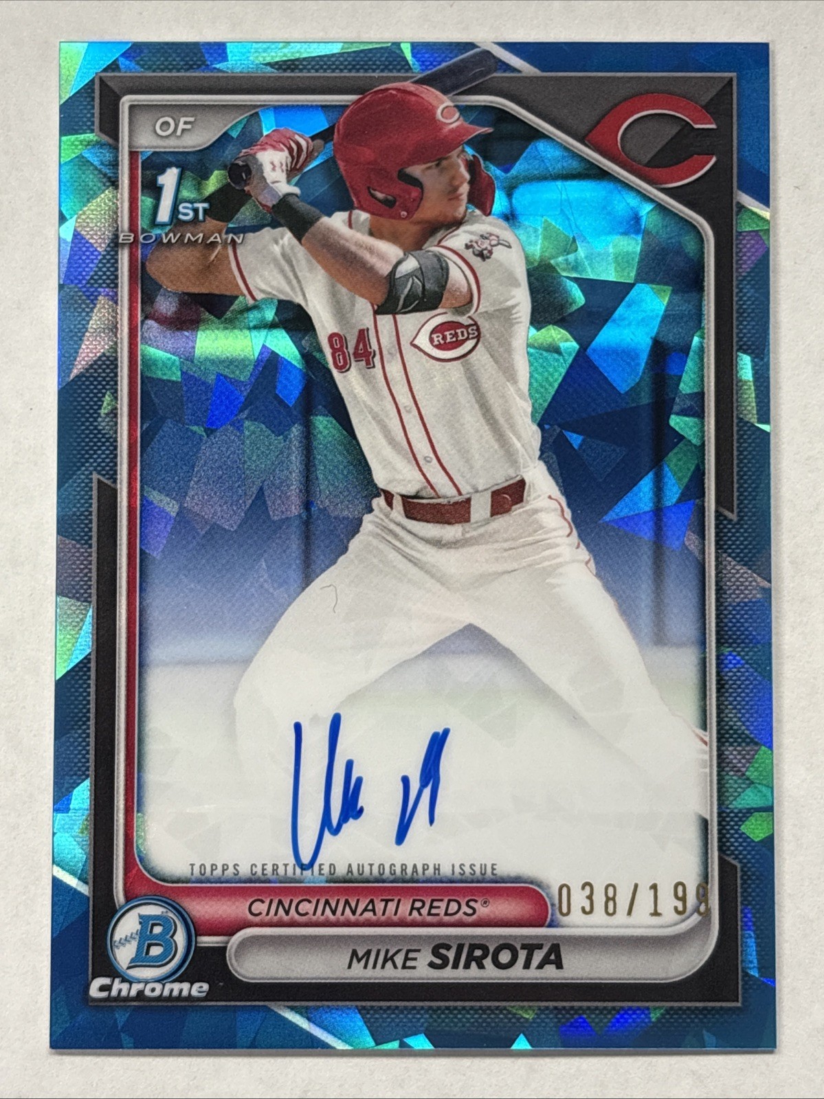 MIKE SIROTA 2024 Bowman Draft Chrome Auto Autographs Blue Sapphire  Dodgers /199