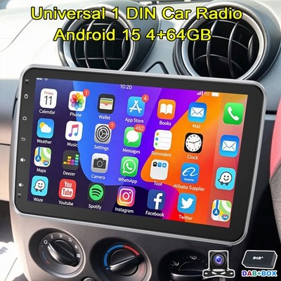 10.1'' Carplay Android 15 4+64GB Autoradio GPS 360° Drehbar Bildschirm DAB+ 1 DIN