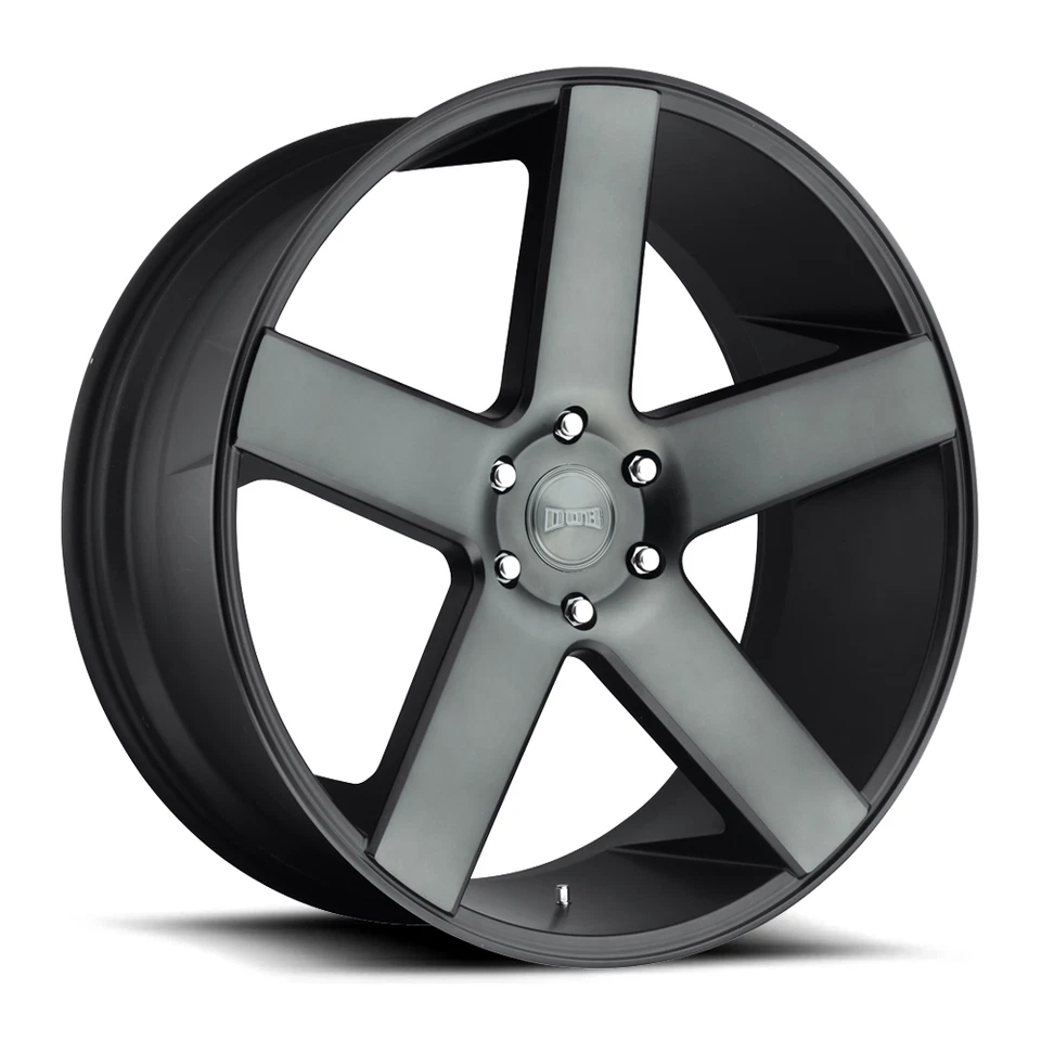 Set 4 22" DUB S116 Baller 22x8.5 5x4.5 Matte Black Double Tint Wheels 38mm Rims - Image 3 of 4