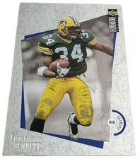 1996 Collector's Choice M18 Edgar Bennett MVP Green Bay Packers Football Card Q0
