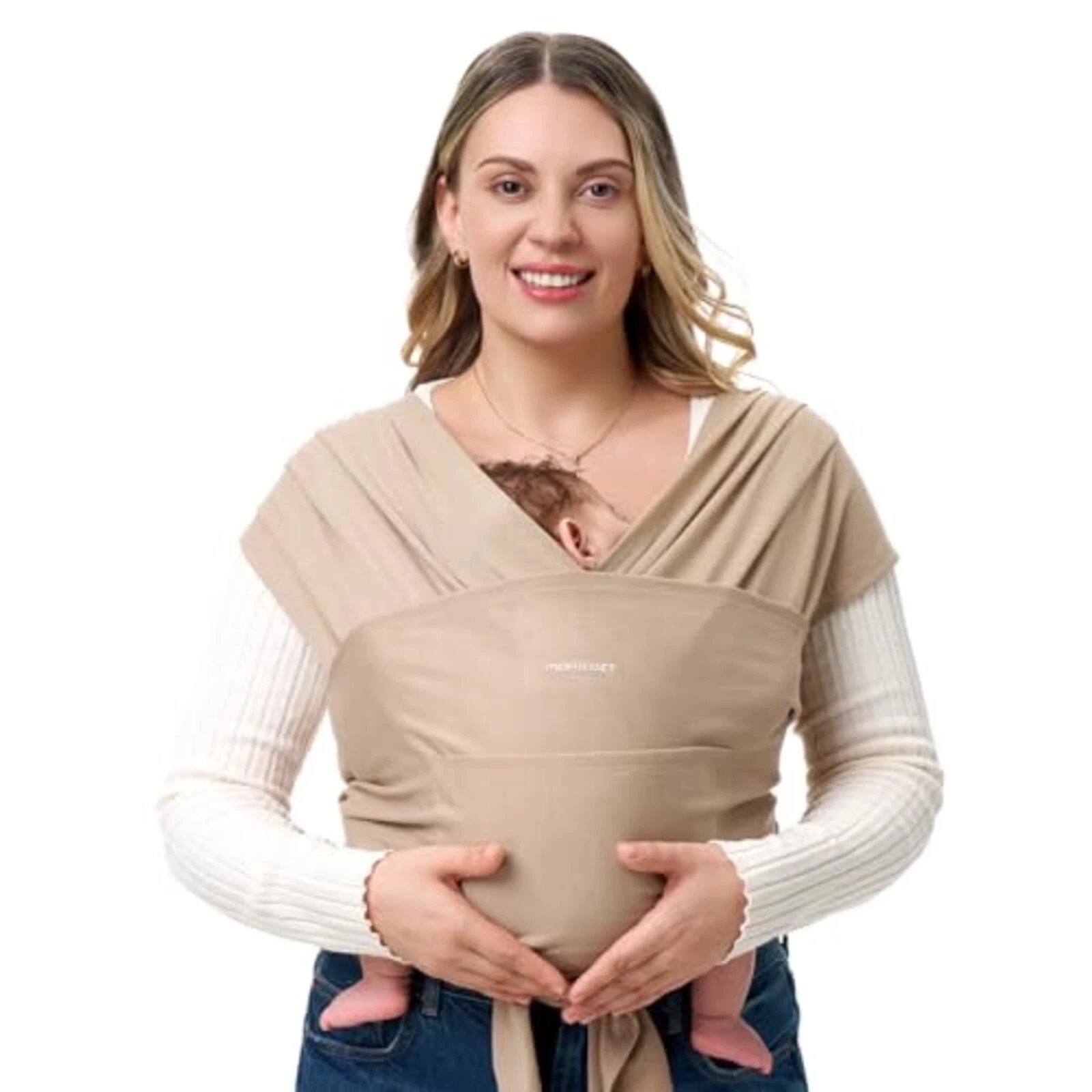 Momcozy Baby Wrap Carrier - Easy to Wear Carrier Slings, Brown, MRSP $37
