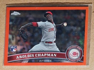 Aroldis Chapman 2011 Topps Chrome RC Orange Ref #68 see  write up. 