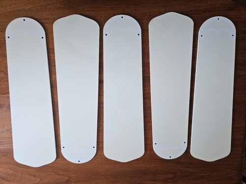 Casablanca 21" Standard White Replacement Fan Blades 5 Pack - USED
