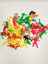 Vintage TimMee Lot Plastic Cowboys Indians Small/Large Lot 50 Pcs
